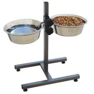 Soporte doble regulable con 2 bowls